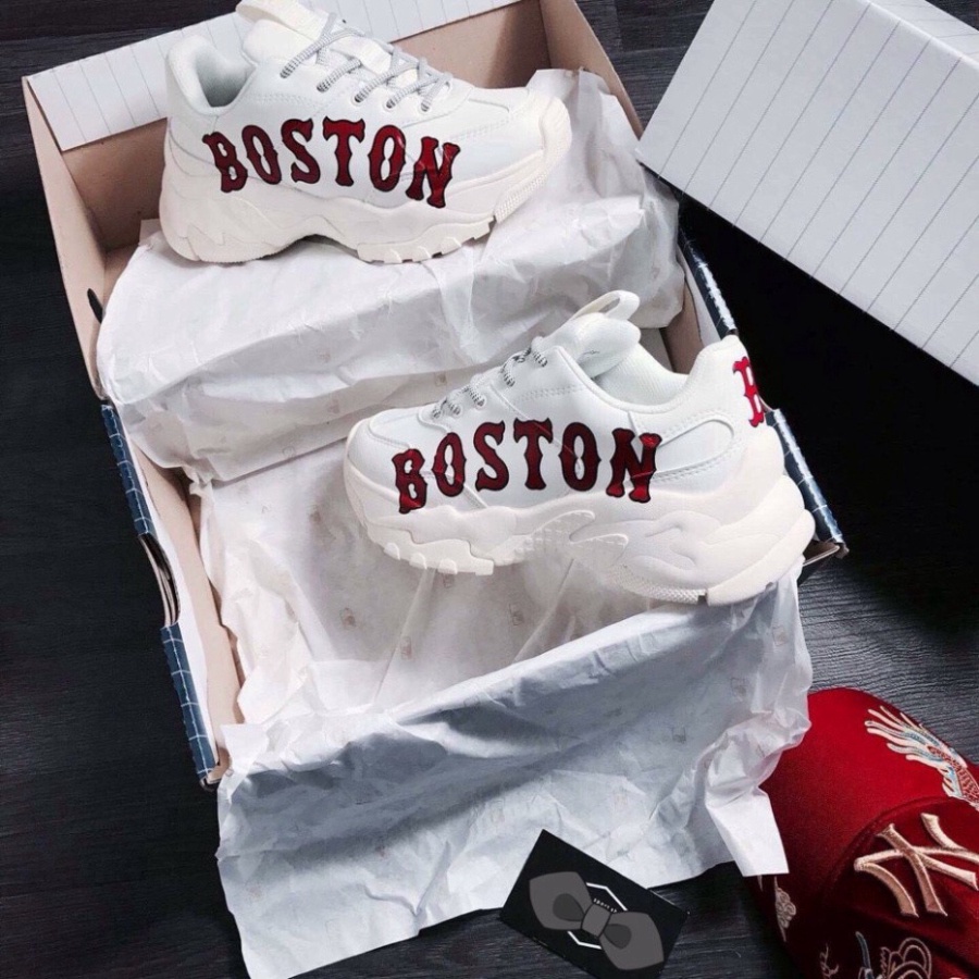 Giày thể thao nam nữ Boston cao cấp full bill box, Giầy thể thao Sneaker đẹp màu trắng, độn đế cao cổ tăng chiều cao D19 | BigBuy360 - bigbuy360.vn