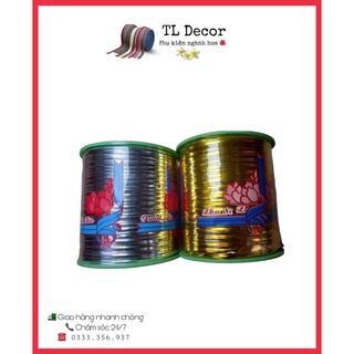 Cuộn dây kẽm bó hoa sáp - dây kẽm kim tuyến - dây thiếc trang trí - dây kẽm bọc kim tuyến buộc hoa lan