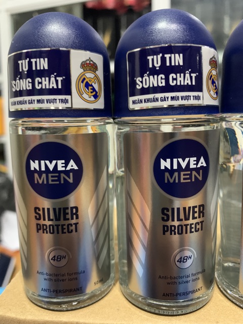 Lăn NIVEA Men Silver Protect Phân tử bạc (mẫu mới ) 50ml