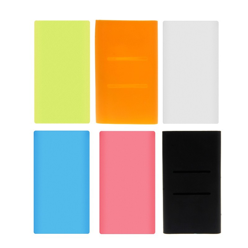 Vỏ ống Silicone 13×7.5cm bọc bảo vệ bộ sạc dự phòng Xiaomi Power Bank 2