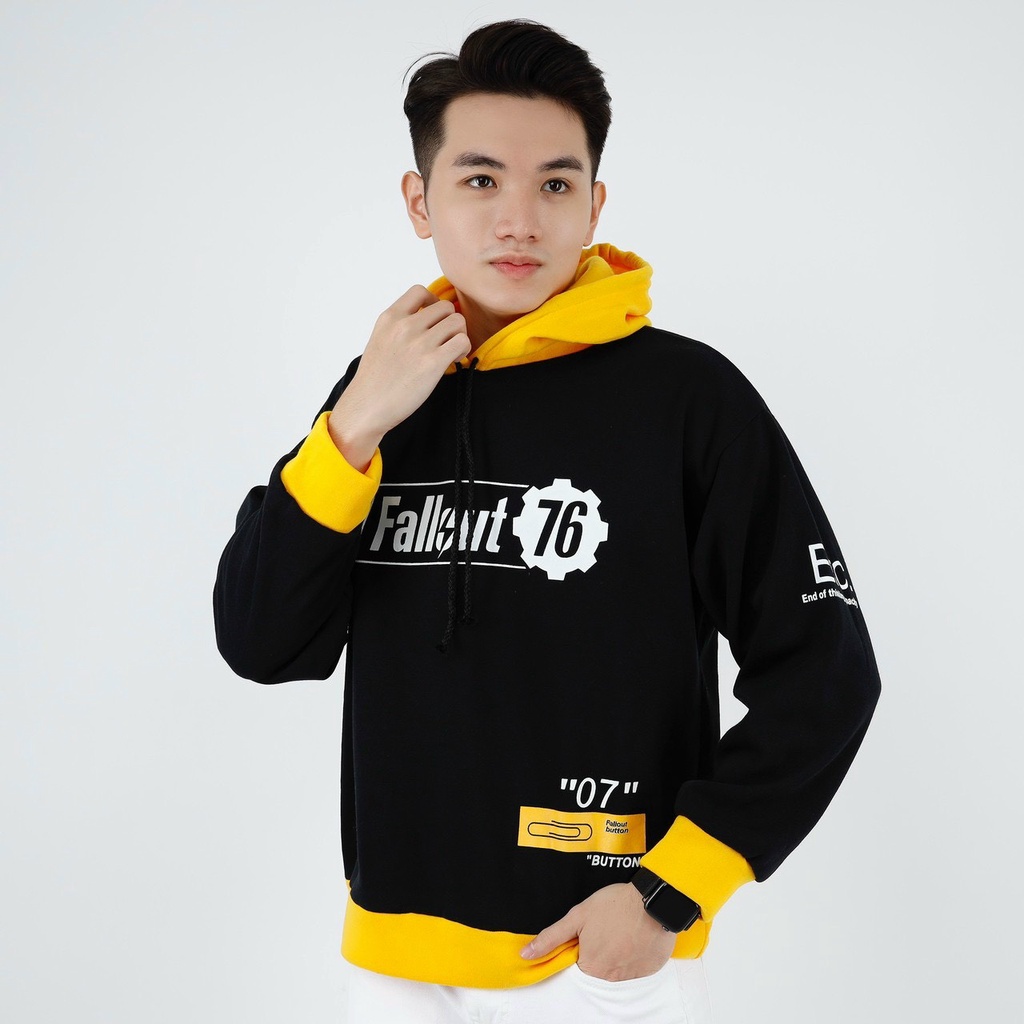 Áo hoodie nam form rộng vải nỉ dày dặn, siêu co giãn chuẩn form thời trang cao cấp thời trang Hpfashion - KVAHD14