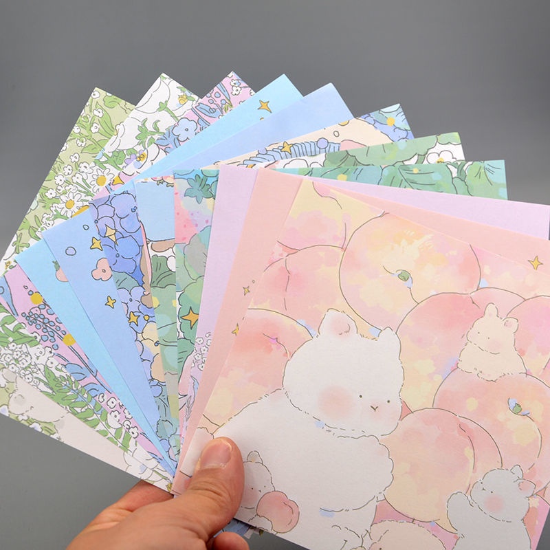 Giấy Xếp origami Hình Hoa / Trái Tim Hoạt Hình Nhiều Màu Sắc diy