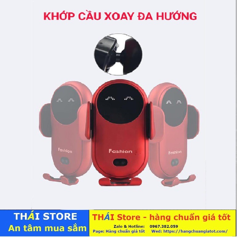 Kẹp/giá đỡ điện thoại kiêm sạc không dây ô tô 15W- Smart Senssor S11 cao cấp cực đẹp giá gốc (mã T04)- bảo hành 6 tháng