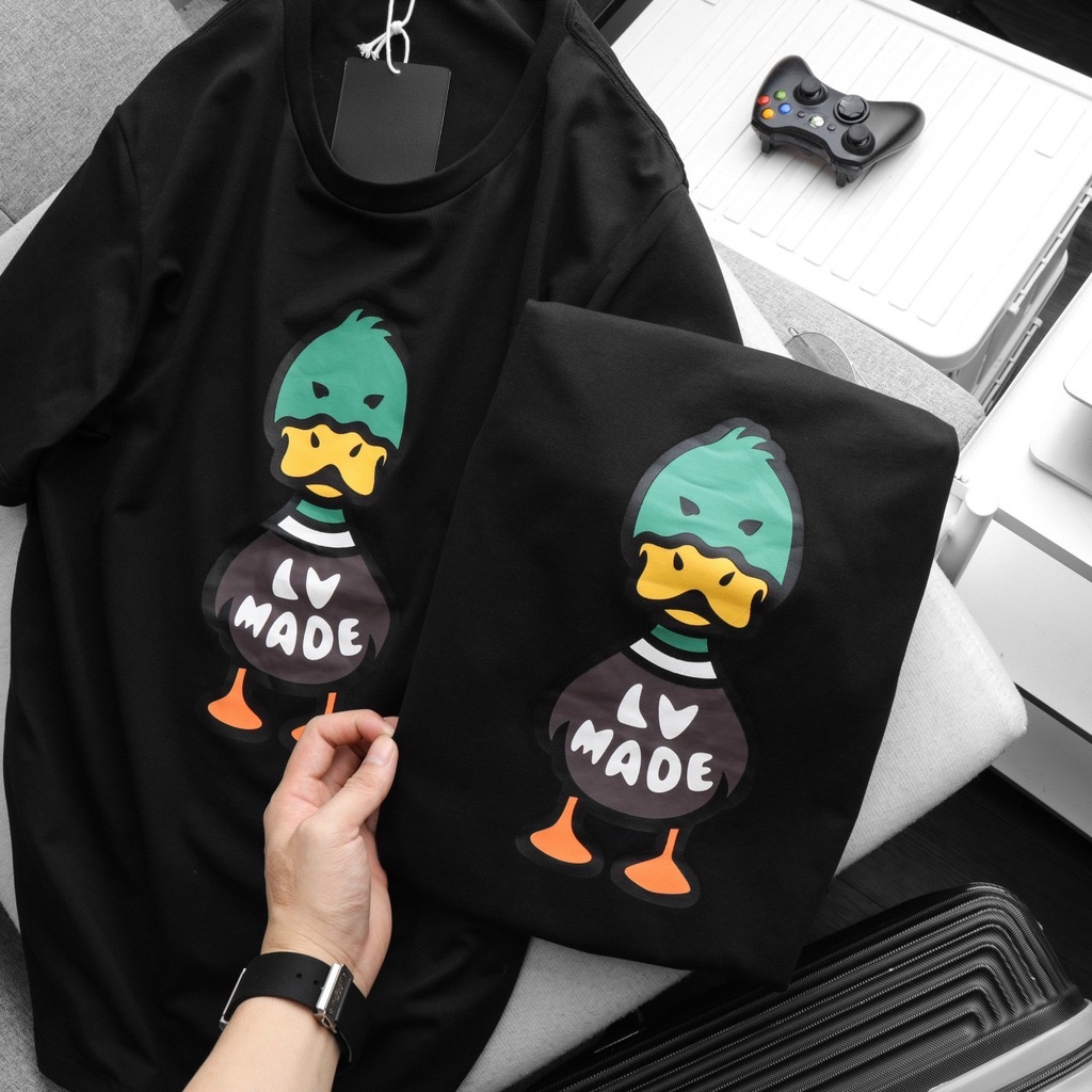 Áo thun tay lỡ nam nữ in hình Vịt LV , Vải Cotton Form Oversize - SELECTED.STORE