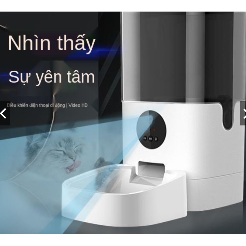 Máy cho chó mèo ăn tự động 6l có dùng app Tuya Smart và gọi camera âm thanh thoại- máy nhả hạt cho mèo tự động