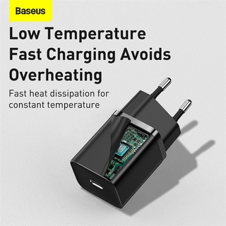 Củ sạc Baseus PD 30W USB Type-C QC3.0 dành cho iPhone 12 Pro Samsung Xiaomi