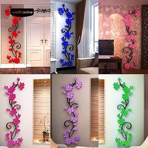 Hoa trang trí 3D dán tường