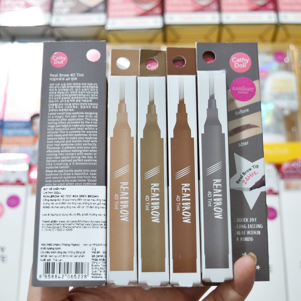 Bút vẽ chân mày Cathy Doll Realbrow 4D Tint