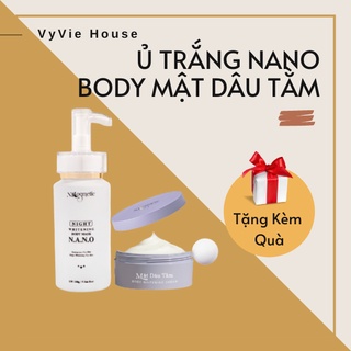 [ COMBO TRẮNG DA ] Ủ TRẮNG HẤP ĐÊM NANO - BODY MẬT DÂU TẰM