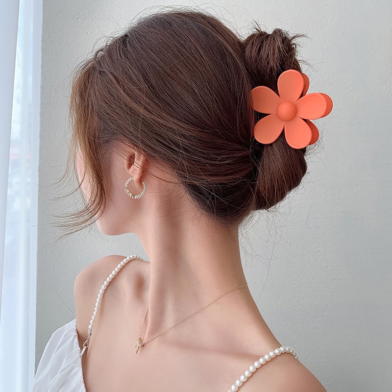 Kẹp Tóc Nhựa Hình Bông Hoa Thời Trang Hàn Quốc Dành Cho Nữ CHLINS