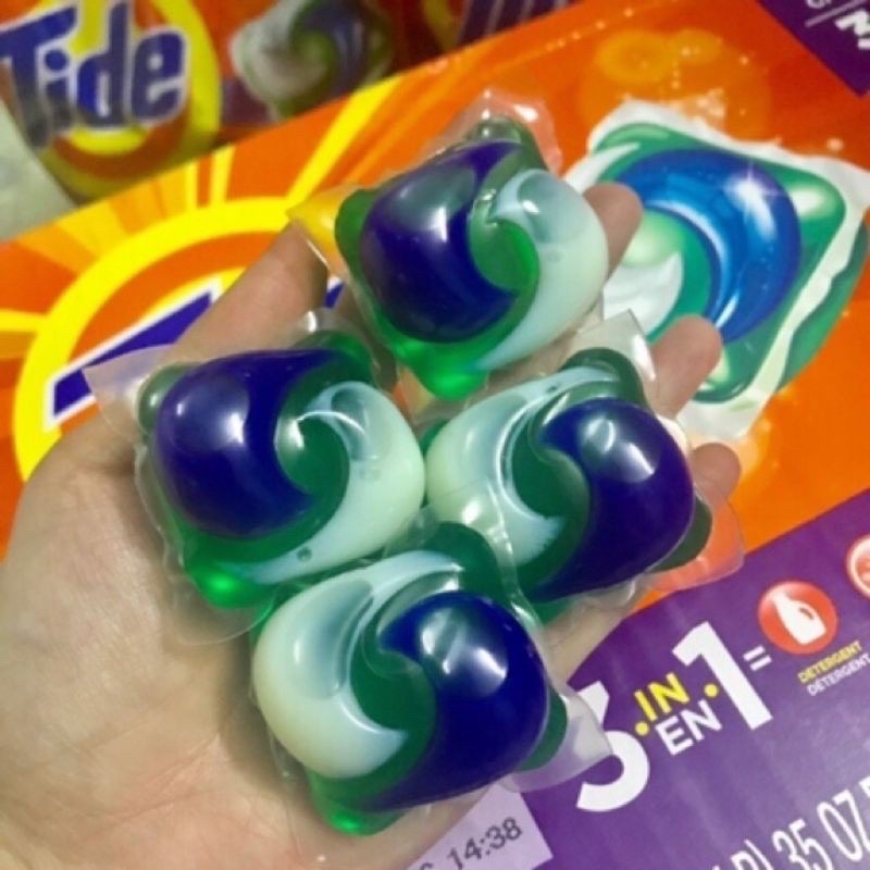 tách lẻ 5 viên giặt Tide 168 viên của Mỹ