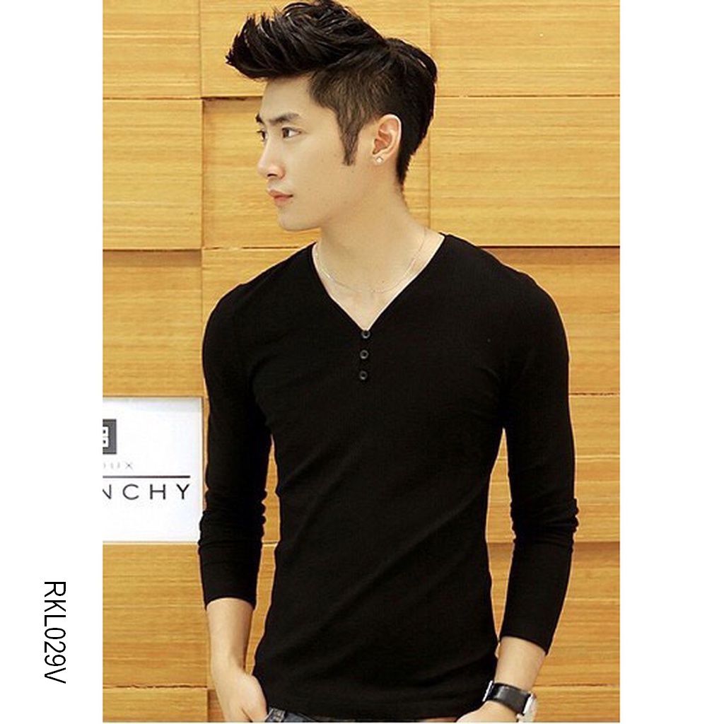 Áo phông tay dài SOOTY rkl029 màu đỏ đô, trắng, đen