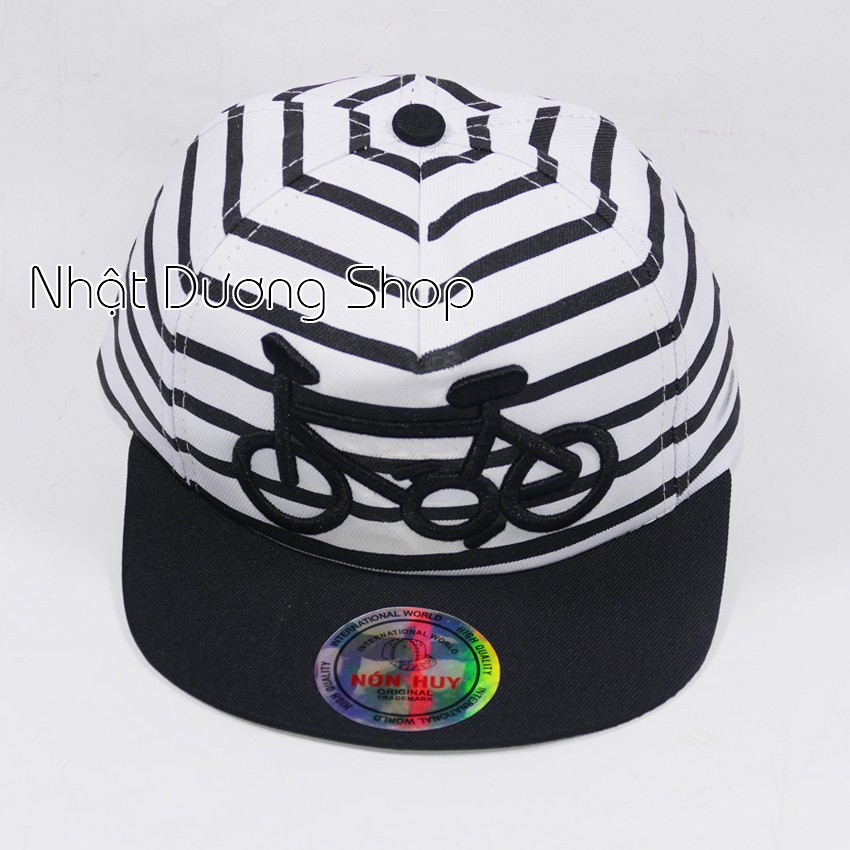 [ Hình thật ]Nón hiphop nhí cho trẻ em Xe đạp - chất liểu vải Sam Sung &amp; Cotton cao cấp tạo cảm giác êm ái cho bé