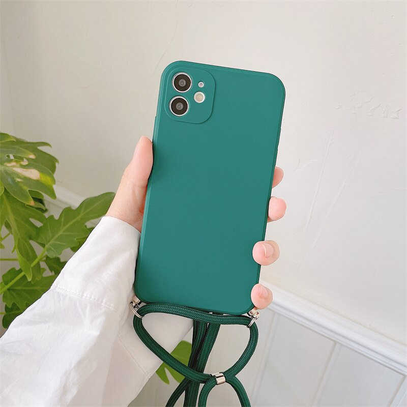 Ốp Điện Thoại Có Dây Đeo Cổ Cho Xiaomi Redmi Note 11 11S 10A 10C 10 K50 Poco M4 X4 Pro