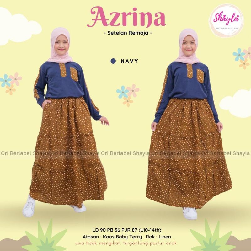Azrina // Settings của Thanh niên. Bộ Áo Thun Cotton + Chân Váy Vải Lanh Dáng Dài Thời Trang Cho Bé 10 11 12 13 14 Tuổi