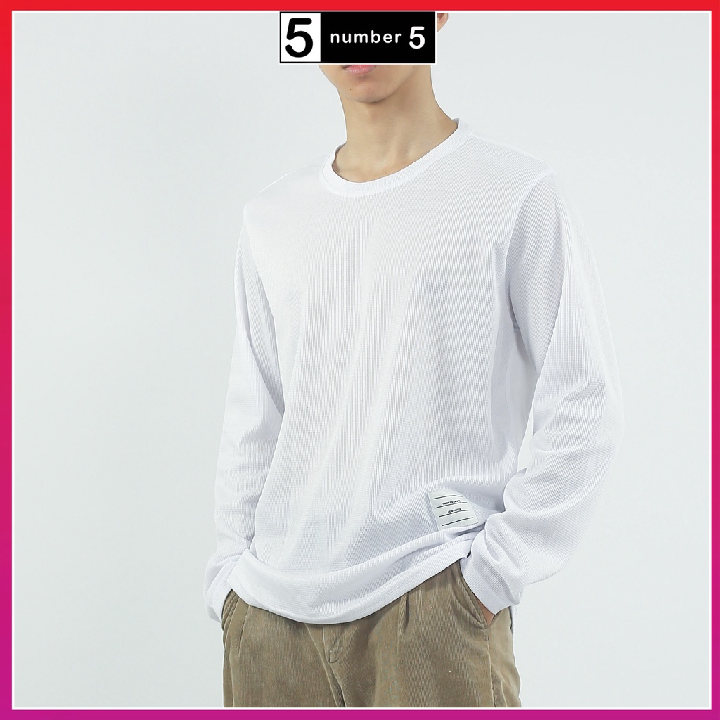 Áo Thun Nam Tay Dài, Áo Phông Nam Trơn Cổ Tròn Dài Tay Cotton Tổ Ong [DTO]