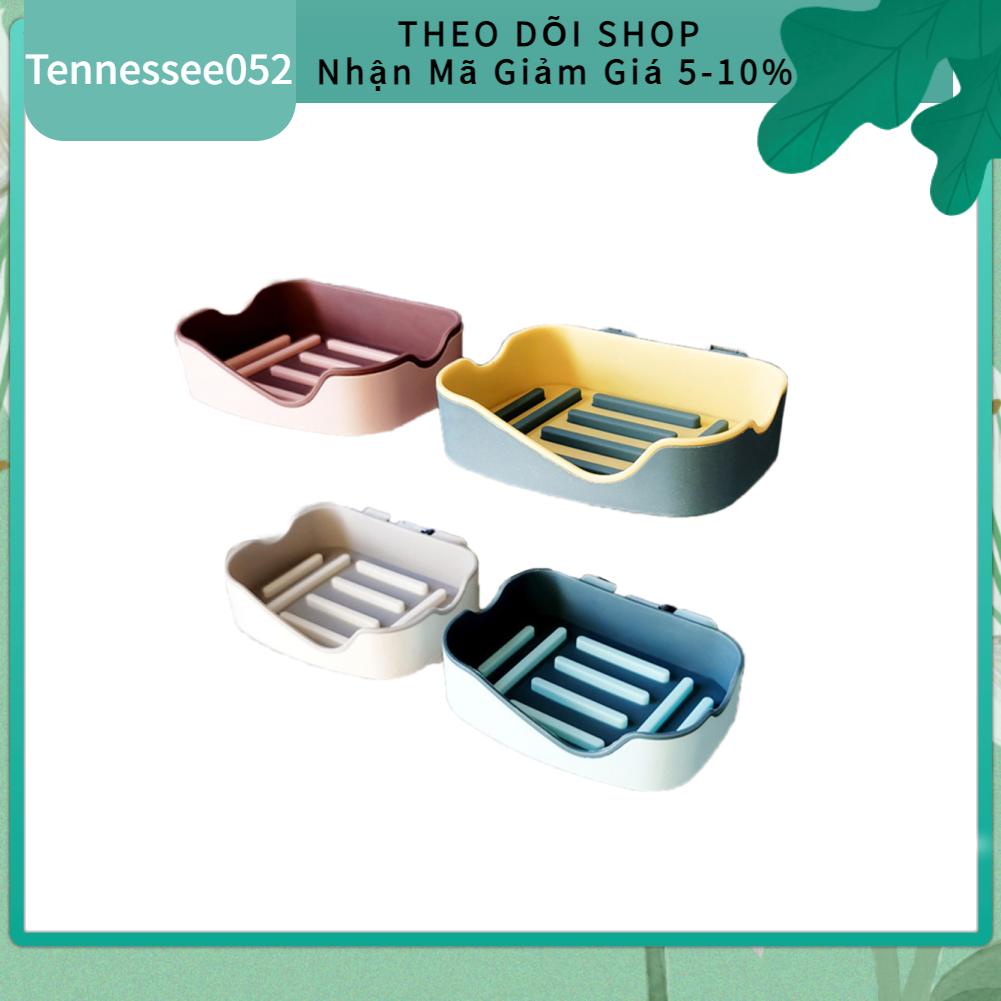 Tennessee052 Bathroom Soap Dish Wall Mounted Plastic Storage Plate Tray Organization Accessories