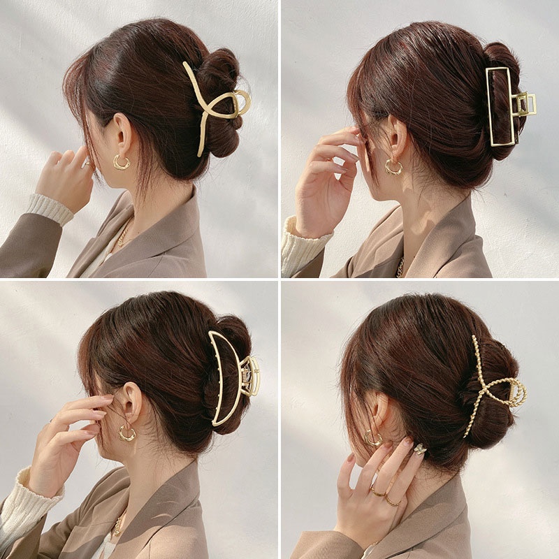 AOFEIQIKE Kẹp tóc kim loại thời trang phong cách Nhật Hàn cho nữ