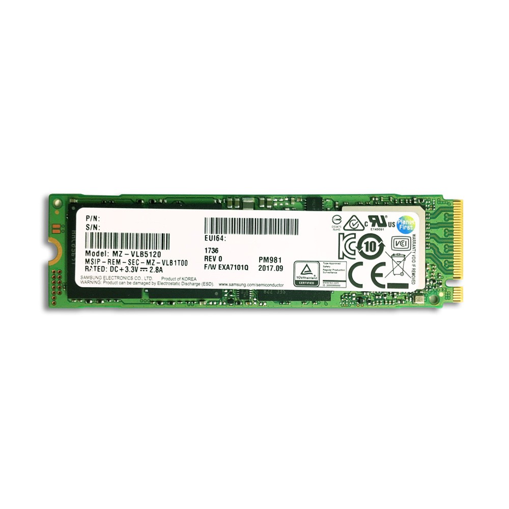 Ổ Cứng SSD Samsung NVMe PM981a M.2 PCIe Gen3 x4 256GB MZ-VLB256B