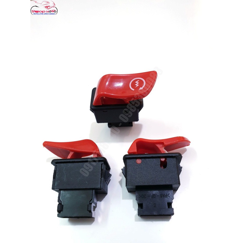 combo nút đề +idling stop màu đỏ 300i lắp SHVN2012-2019, sh2010 Ảnh thật Sp