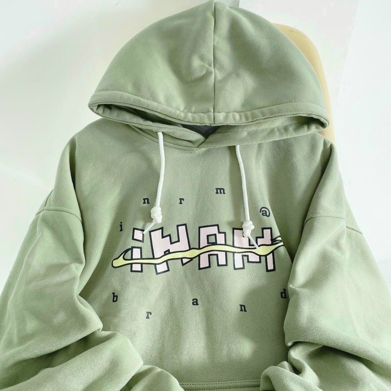Áo Hoodie In Chữ Trước Ngực  Màu Be | Xanh Bơ Ulzzang Nam Nữ Hot | BigBuy360 - bigbuy360.vn