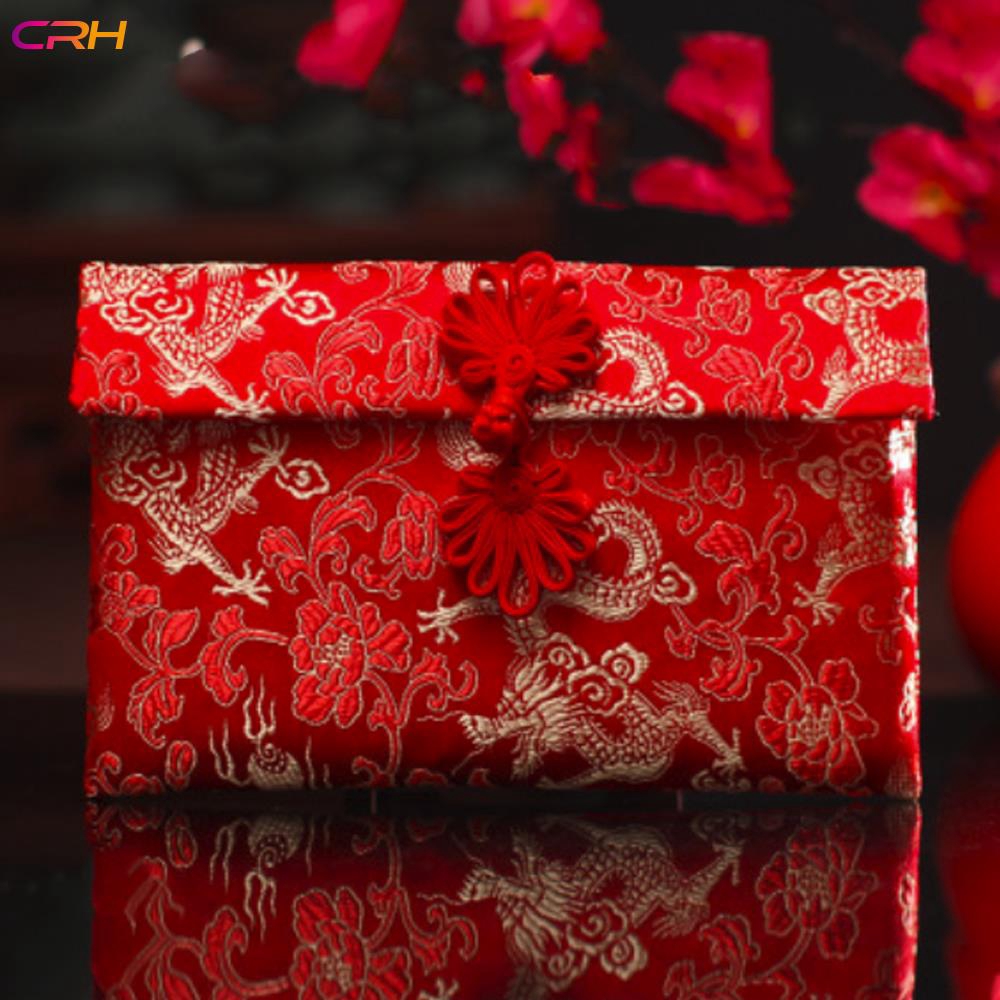 [Kiểu Dọc] Bao Lì Xì Vải Thổ Cẩm Phong Cách Trung Hoa Cho Tiệc Cưới Đám Cưới