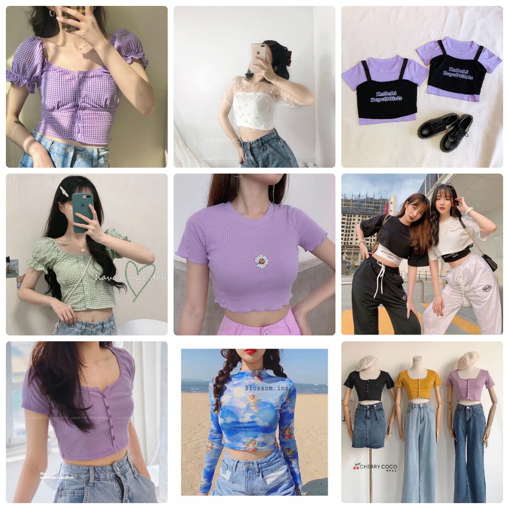 Sét áo croptop 2 món siêu hot được các bạn mua nhiều nhất 2020 ( có ảnh và video thật )