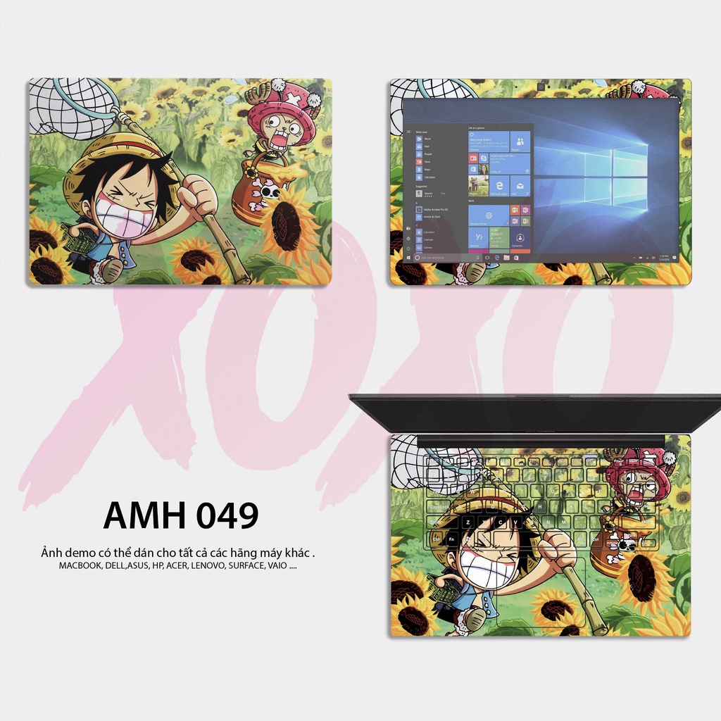 Decal Dán Laptop - Mẫu One piece  Có decal dán cho tất cả các hãng máy tính