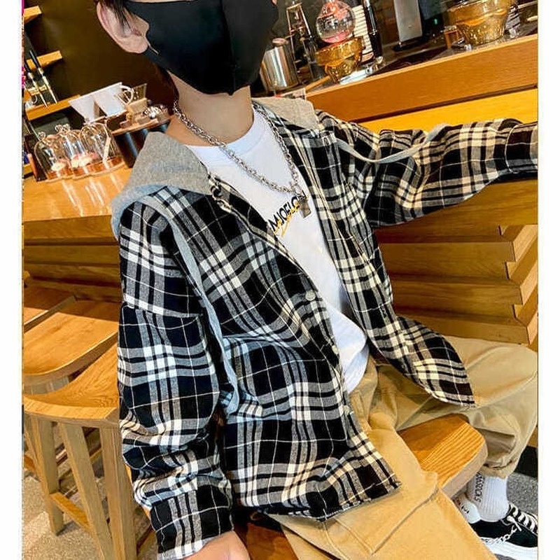 Áo khoác cotton dài tay có mũ trùm thời trang xuân thu cho bé trai
