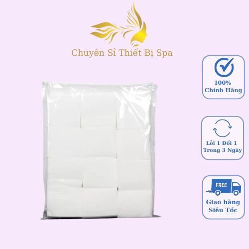 Bịch Bông Tẩy Trang Hình Chữ Nhật Siêu Gòn Mềm Mịn An Toàn Chuyên Dành Cho Spa Sợi Bông Cao Cấp Chính Hãng
