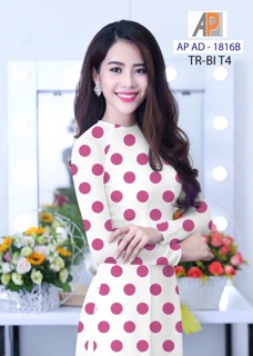 Vải áo dài chấm bi