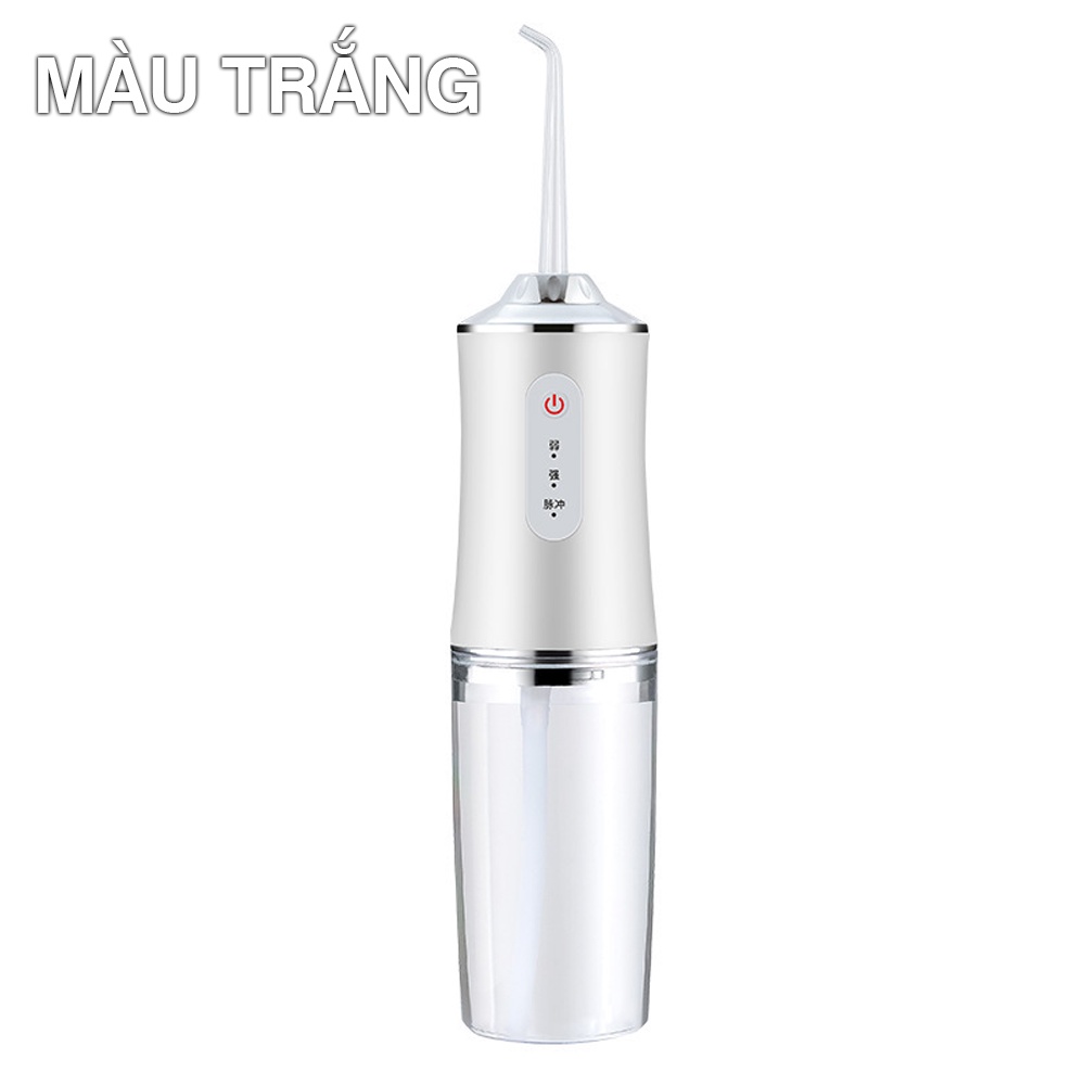 Máy Tăm Nước Cầm Tay Vệ Sinh Răng Miệng Oral Irrigator TẶNG KÈM 4 đầu thay thế.