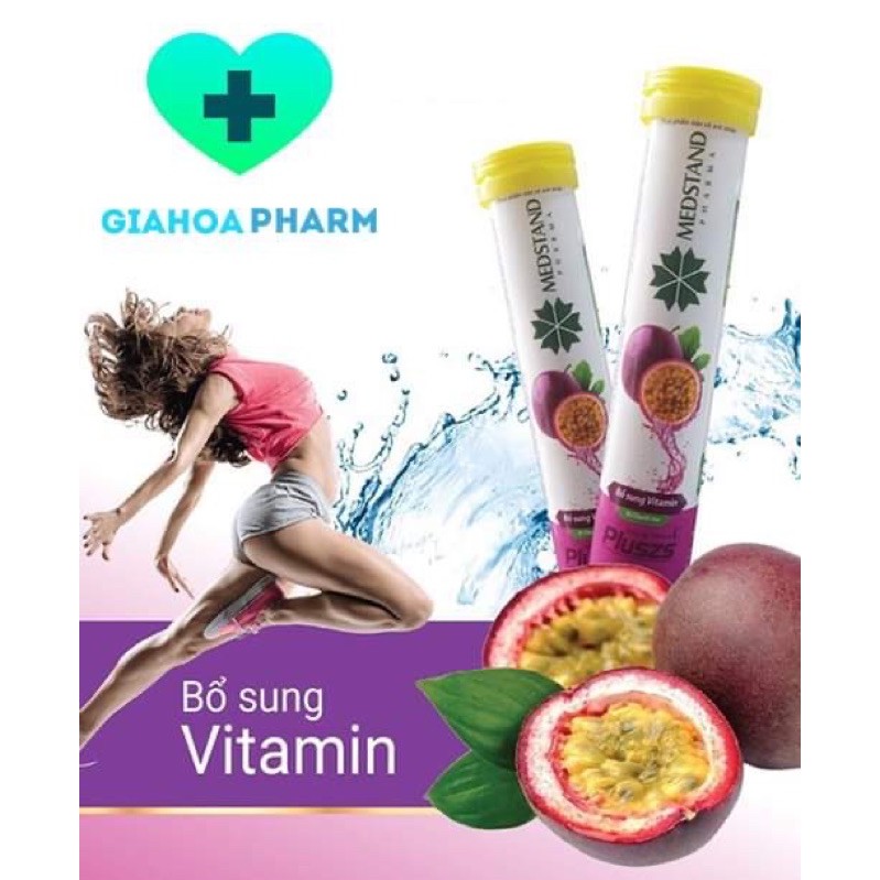 Viên sủi Medstand - Vitamin C Plussz vị Chanh dây