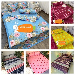 Bộ ga gối Coton Poly Hàn 1m8,2m,đa dạng mẫu(LV đỏ)