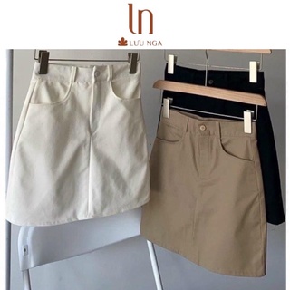 Chân váy ngắn kaki - chân váy a ngắn basic hàng mới siêu xinh