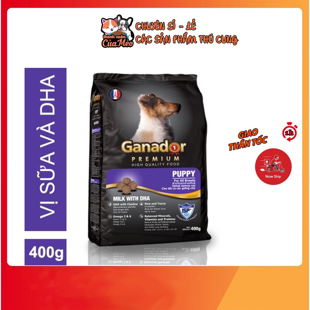 THỨC ĂN HẠT CHO CÚN NHỎ GANADOR PUPPY-400g