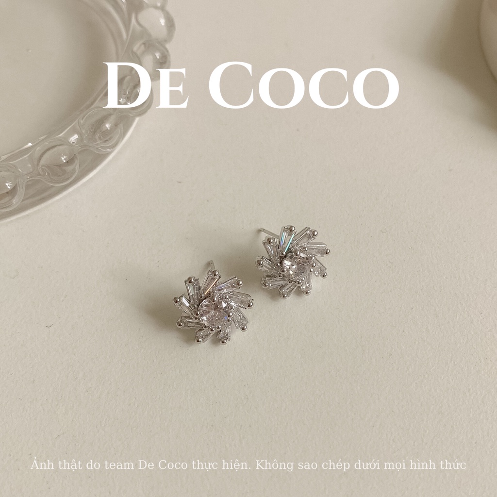 Khuyên tai bông tai tròn nửa xà cừ Alice De Coco decoco.accessories