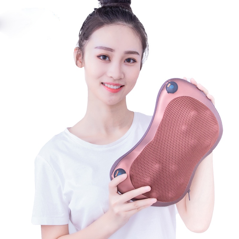 Gối Massage Toàn Thân Hồng Ngoại 8 Bi Hỗ Trợ Xoa Bóp Giảm Đau Nhứt Tại Nhà