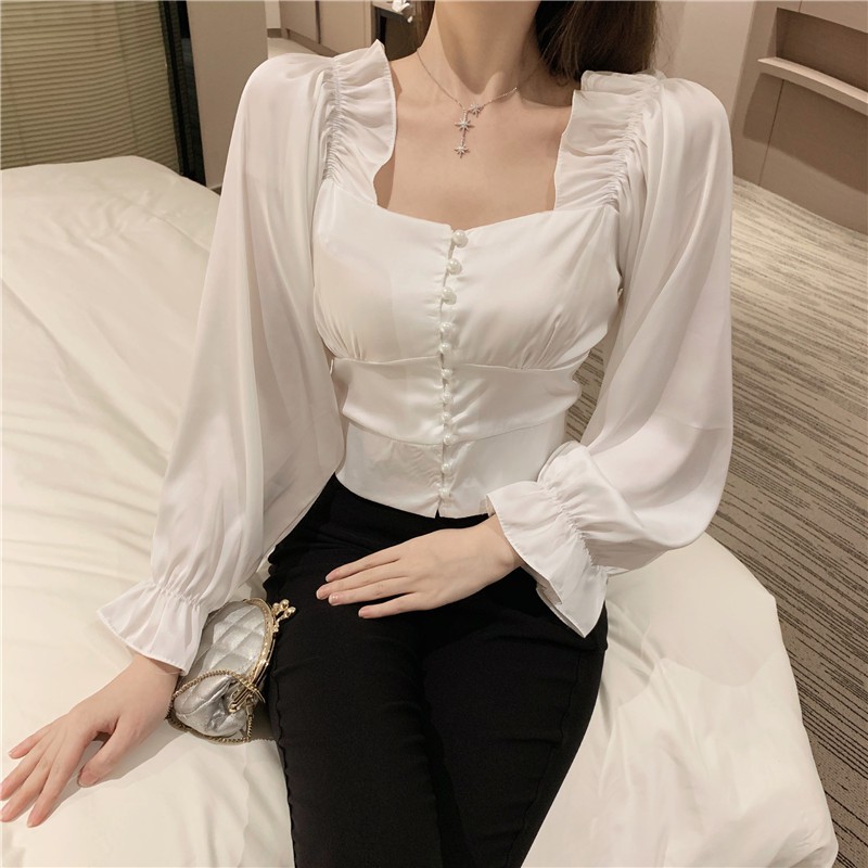 Áo sơ mi nữ kiểu dài tay Ulzzang