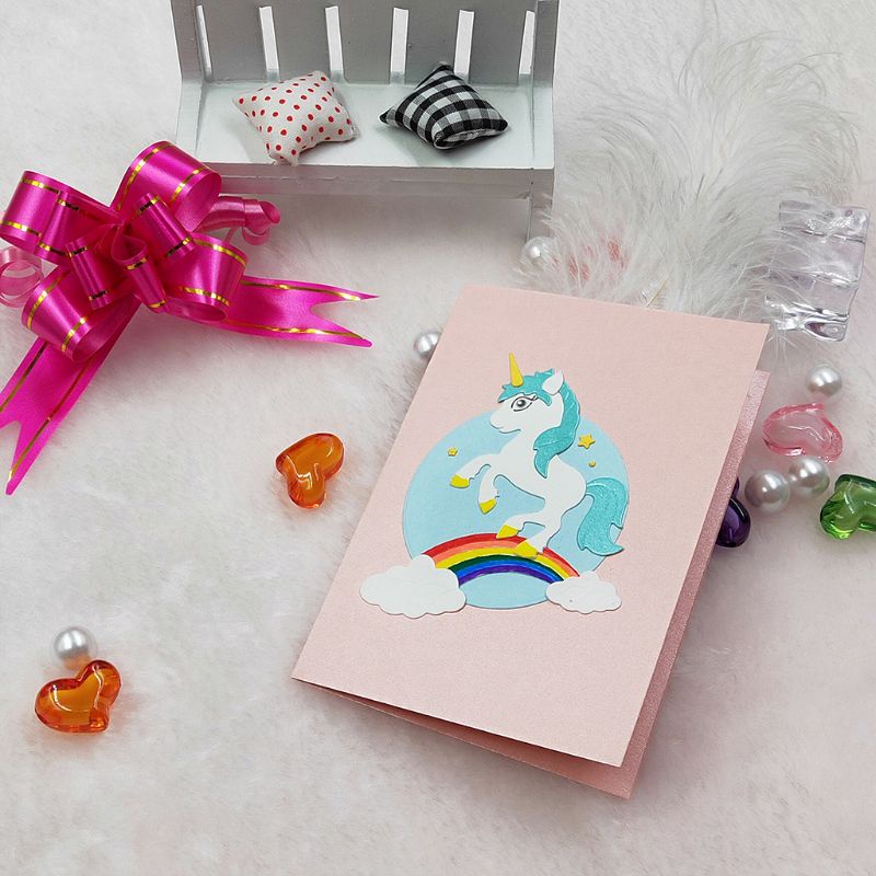 QQ Khuôn Cắt Giấy Kim Loại Hình Ngựa Cầu Vồng Xinh Xắn