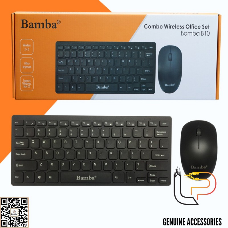 BỘ PHÍM CHUỘT MINI KHÔNG DÂY BAMBA B10 - KEYBOARD + MOUSE MINI KHÔNG DÂY BAMBA B10