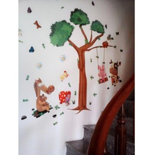 Decal dán tường - bò vui nhộn