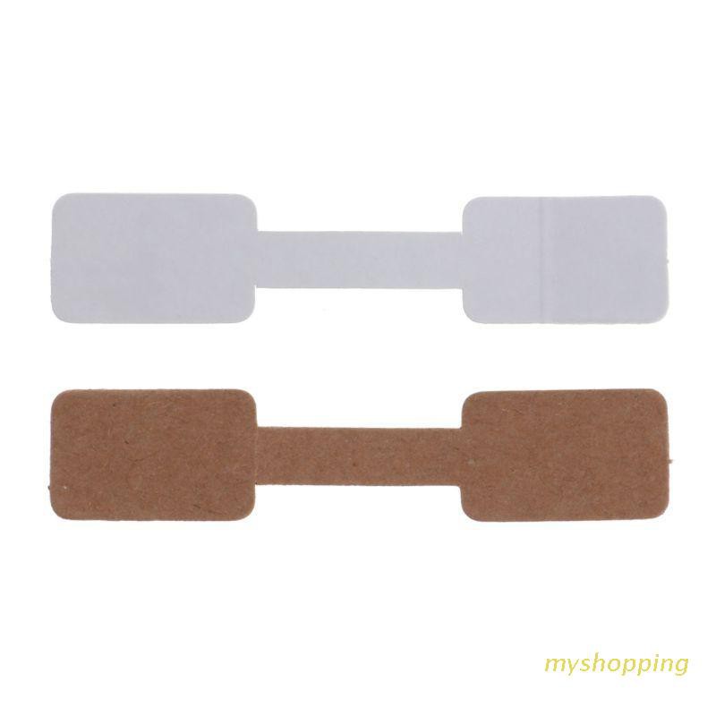 Set 52 Nhãn Giấy Trắng 6x1.2cm Treo Trang Sức Tiện Dụng