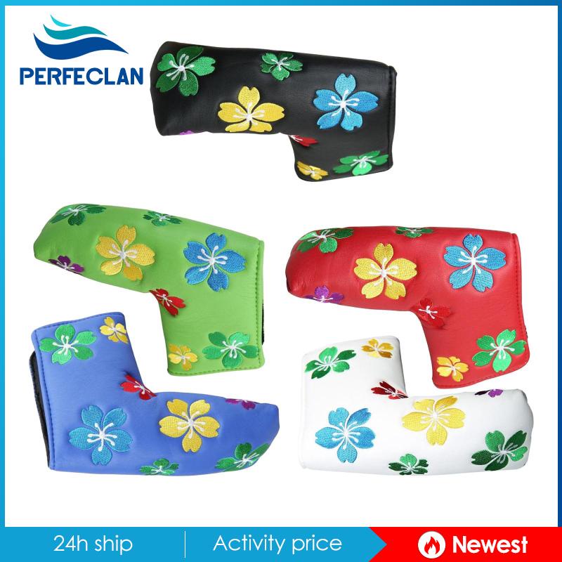 Bọc Đầu Gậy Đánh Golf Bằng Da PU In Hoa Màu Trắng