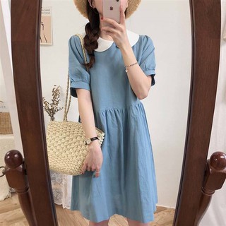 Đầm baby doll cổ sen đủ size