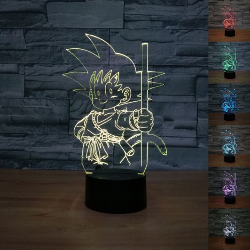 Đèn Led Usb 7 Màu Hình Dragon Ball Son Goku