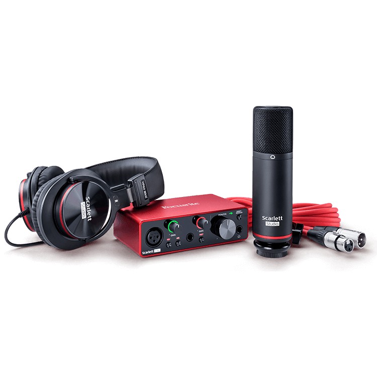 Thiết bị thu âm hát live stream Combo Focusrite Scarlett Solo Studio Gen 3