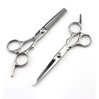 Combo Bộ 2 Kéo cắt và tỉa tóc DEVELOPE (Trắng) + Dao cạo râu đa năng