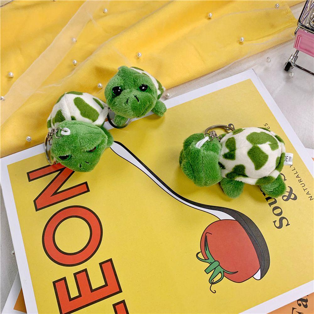 LANFY Móc Chìa Khóa Hình Chú Rùa Bằng Cotton PP Dễ Thương Giá Đỡ