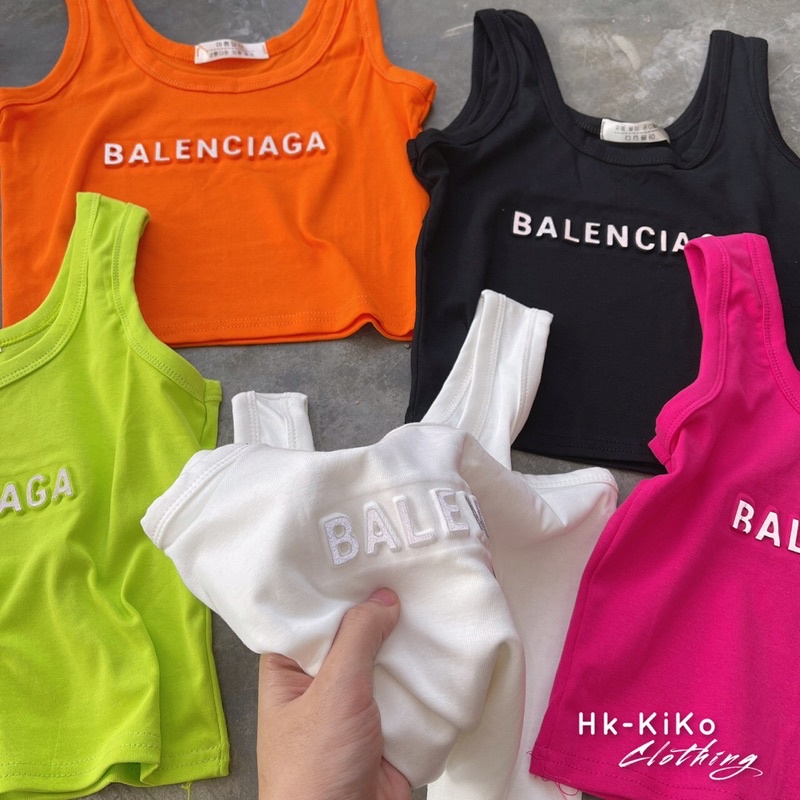 ÁO BA LỖ ÁO SÁT NÁCH croptop ba.LENCIAGA CHUẨN COTTON BOZIP LOẠI 1